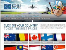 Tablet Screenshot of excessbaggage.com.au